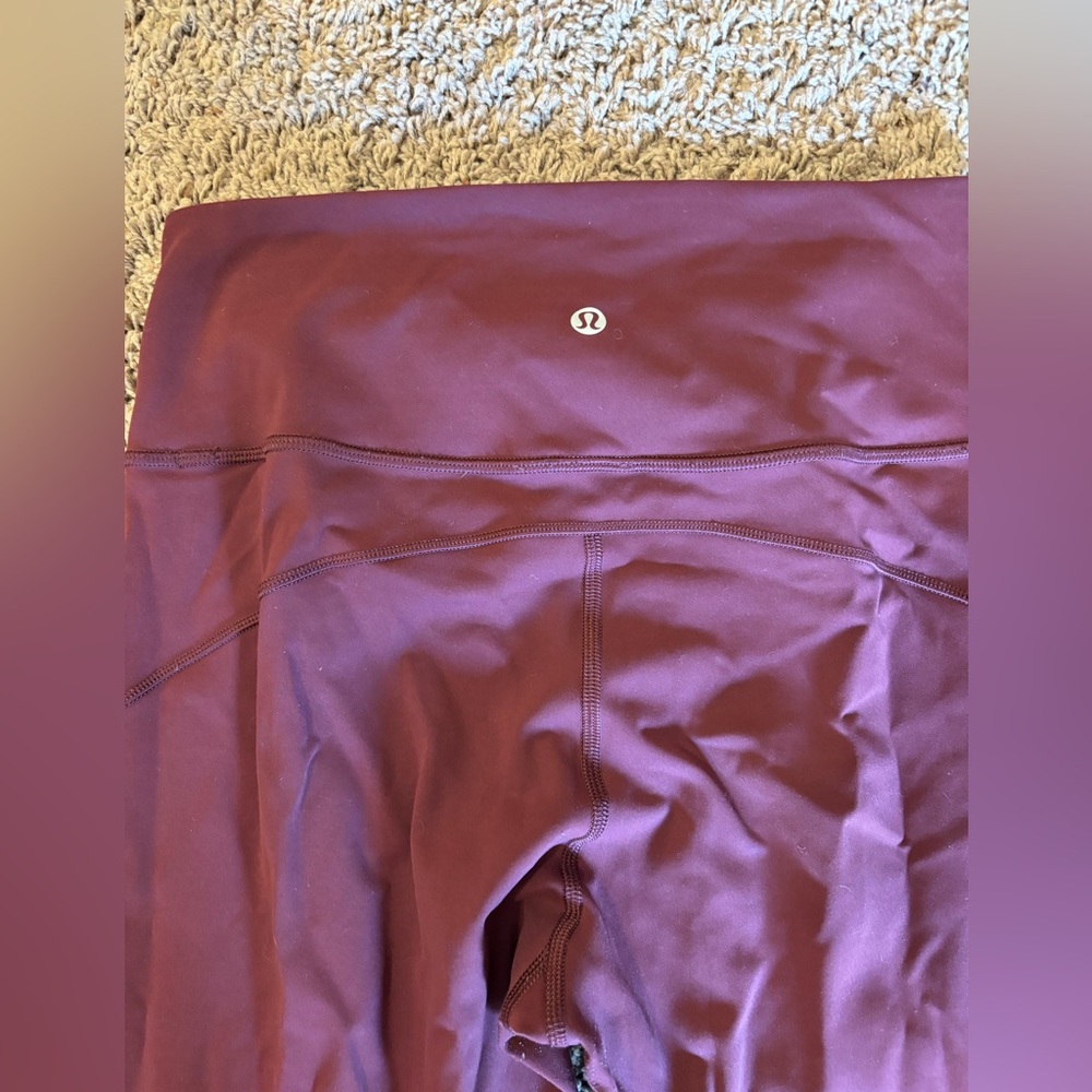Wine red Lululemon leggings